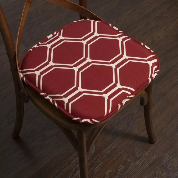 Mirage Hexagonal Memory Foam Chair Cushion Set 16"X16" Non-Slip Backing 4-Pack - Picture 3 of 7